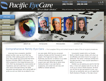 Tablet Screenshot of pacificeyecare.com